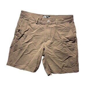 The North Face Mens Brown Stripe 10" outdoor Hiking Fishing Cargo Shorts 36 Golf